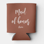 Rafraîchisseur Pour Canette Maid of Honor Mariage Brown Terracotta (Devant)