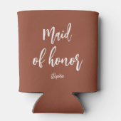Rafraîchisseur Pour Canette Maid of Honor Mariage Brown Terracotta (Dos)
