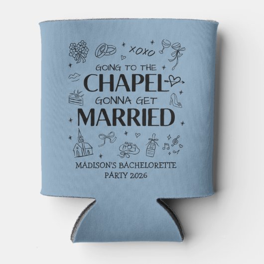 Rafraîchisseur Pour Canette Main Whimsical Tiré Vers La Chapelle (Devant)