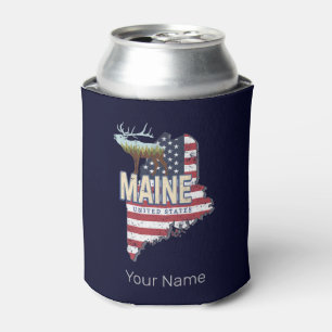 Rafraîchisseur Pour Canette Maine State États-Unis Carte Vintage USA Souvenir