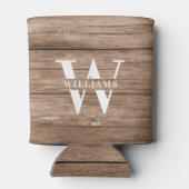 Rafraîchisseur Pour Canette Maison de ferme rustique sur mesure Nom de famille (Dos)