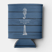 Rafraîchisseur Pour Canette Maison de plage Rustique Blue Wood Seahorse Lighth (Devant)