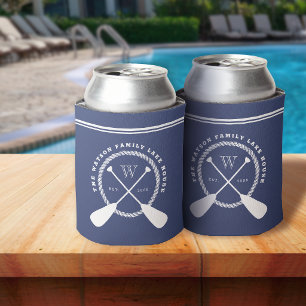 Rafraîchisseur Pour Canette Maison du lac bleu Monogramme Rames croisées