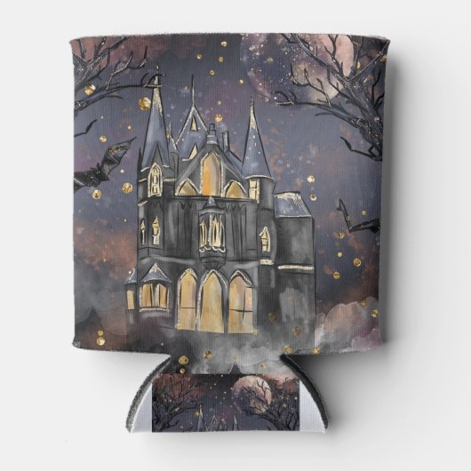 Rafraîchisseur Pour Canette Maison hantée | Arbre à Pleines lunes Éffrayantes (Devant)