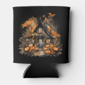 Rafraîchisseur Pour Canette Maison hantée avec Halloween Citrouille (Devant)