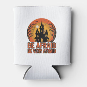 Rafraîchisseur Pour Canette Maison hantée Sois effrayé Design Halloween vintag