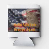 Rafraîchisseur Pour Canette Make America Orange Again hommage au chat (Dos)