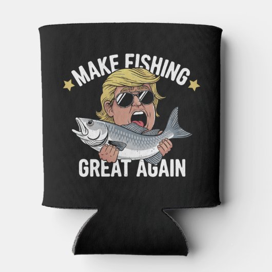 Rafraîchisseur Pour Canette Make Fishing Great Again Trump Funny Fisherman (Dos)