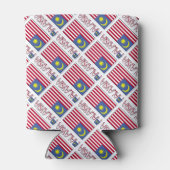 Rafraîchisseur Pour Canette Malaysia and Malaysian Flag Tiled with Your Name (Dos)