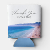 Rafraîchisseur Pour Canette Malibu Beach Wedding Favoriser Custom (Dos)