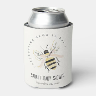 Rafraîchisseur Pour Canette Maman abeille Cute Pastel Fête de Naissance Neutre