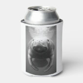 Rafraîchisseur Pour Canette Manatee in Black and White (Can devant)