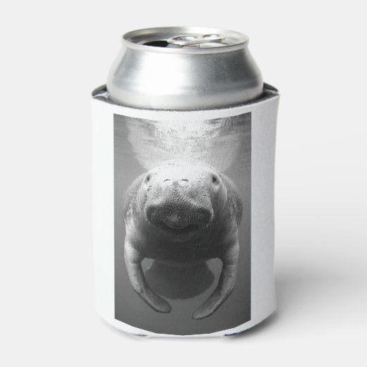 Rafraîchisseur Pour Canette Manatee in Black and White (Can devant)