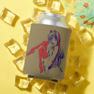 Rafraîchisseur Pour Canette Manga américain Neko Chatte Féline Kawaii Anime