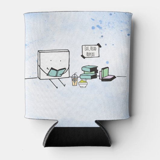 Rafraîchisseur Pour Canette Manger, Lire, Répéter Livre Lover Can Cooler (Devant)