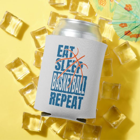 RAFRAÎCHISSEUR POUR CANETTE MANGER SOMMEIL BASKETBALL RÉPÉTER (Été in situ)