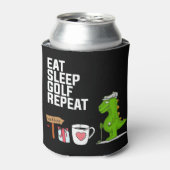 Rafraîchisseur Pour Canette Mangez Sleep Golf Répéter pour Golfer Mariage Dino (Can devant)