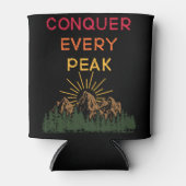 Rafraîchisseur Pour Canette Mantra de randonnée : Conquérir chaque sommet (Devant)