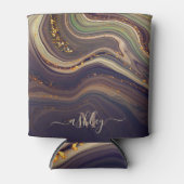 Rafraîchisseur Pour Canette Marbre Abstrait et Parties scintillant (Devant)