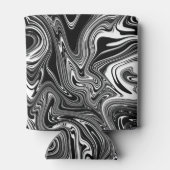 Rafraîchisseur Pour Canette Marbre Abstrait noir et blanc liquide (Dos)