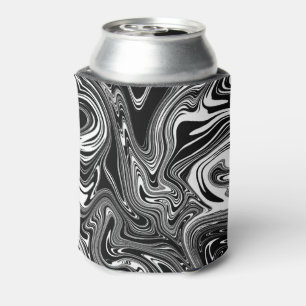 Rafraîchisseur Pour Canette Marbre Abstrait noir et blanc liquide