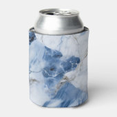 Rafraîchisseur Pour Canette marbre bleu abstrait motif côtier (Can devant)