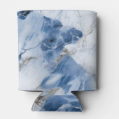 Rafraîchisseur Pour Canette marbre bleu abstrait motif côtier (Dos)
