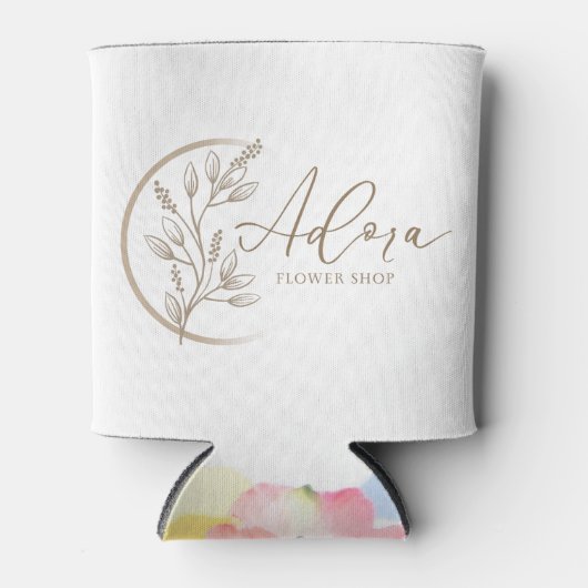 Rafraîchisseur Pour Canette marbre fleur blanche (Devant)