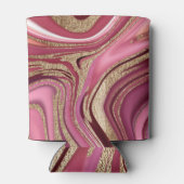 Rafraîchisseur Pour Canette Marbre liquide : Rouge or Abstrait. (Dos)