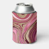 Rafraîchisseur Pour Canette Marbre liquide : Rouge or Abstrait. (Can Dos)