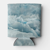 Rafraîchisseur Pour Canette Marbre onyx bleu, texture abstraite. (Devant)