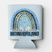 Rafraîchisseur Pour Canette Marcher dans une Wonderland d'hiver | Blue Rainbow (Dos)