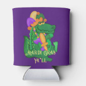Rafraîchisseur Pour Canette Mardi Gras Alligator avec Fleur de lis (Dos)