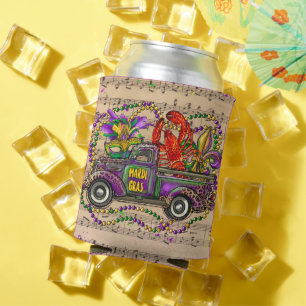 Rafraîchisseur Pour Canette Mardi Gras Camion Vintage Crawfish Fleur De Lis