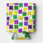 Rafraîchisseur Pour Canette Mardi Gras Carrés et grands titres (Devant)