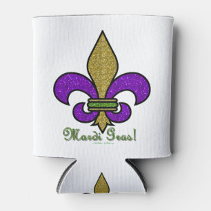 Rafraîchisseur Pour Canette Mardi Gras Fleur De Lis Coloré