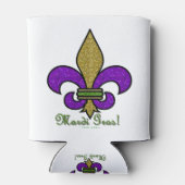 Rafraîchisseur Pour Canette Mardi Gras Fleur De Lis Coloré (Dos)