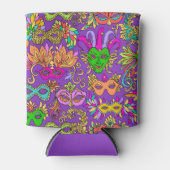 Rafraîchisseur Pour Canette Mardi Gras Masquerade Masque vert violet clair (Devant)