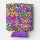 Rafraîchisseur Pour Canette Mardi Gras Masquerade Masque vert violet clair (Dos)