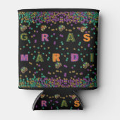 Rafraîchisseur Pour Canette Mardi Gras Motif moderne (Devant)