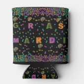 Rafraîchisseur Pour Canette Mardi Gras Motif moderne (Dos)