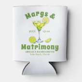 Rafraîchisseur Pour Canette Margs & Matrimony cocktail chaux vert bachelorette (Devant)