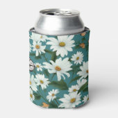 Rafraîchisseur Pour Canette Marguerites blanches et papillons (Can devant)