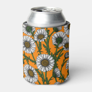 Rafraîchisseur Pour Canette Marguerites sur orange