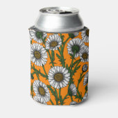 Rafraîchisseur Pour Canette Marguerites sur orange (Can Dos)