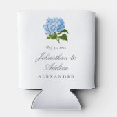 Rafraîchisseur Pour Canette Mariage Blue Hydrangea (Dos)