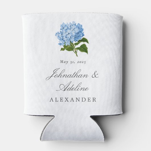 Rafraîchisseur Pour Canette Mariage Blue Hydrangea (Dos)