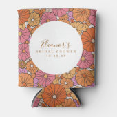 Rafraîchisseur Pour Canette Mariage bohème personnalisé écriture ocre rose fle (Devant)