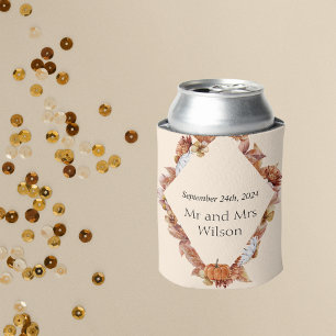 Rafraîchisseur Pour Canette Mariage BOHO Orange Automne Moderne