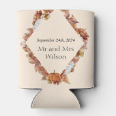 Rafraîchisseur Pour Canette Mariage BOHO Orange Automne Moderne (Dos)